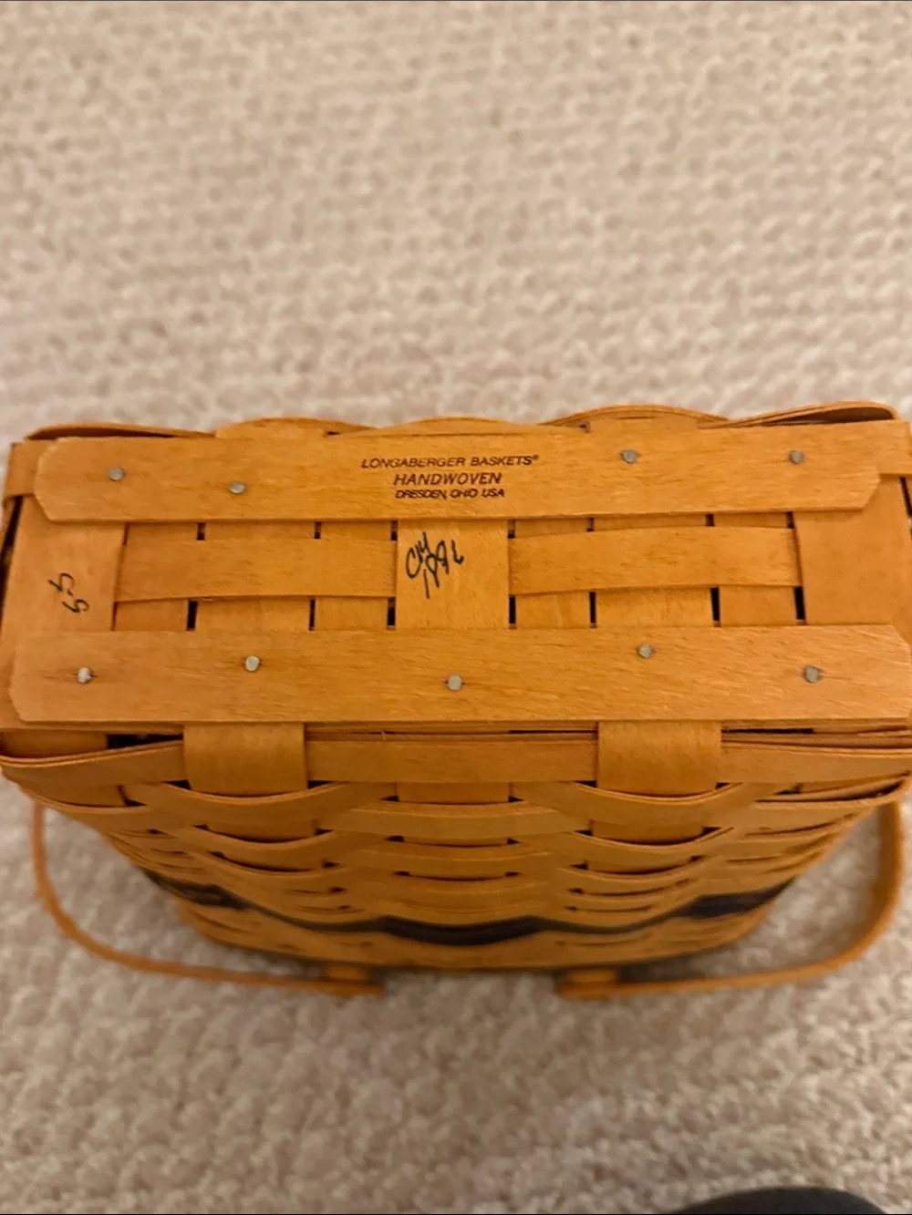 Longaberger Collectors Club Membership Basket 1996 Charter Member